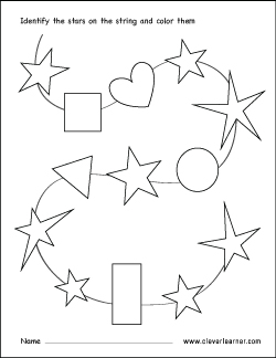 Preschool shape coloring activity