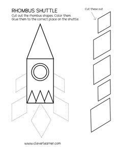 Rhombus shape activity for preschool