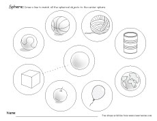 sphere object worksheet kids