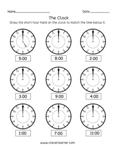 2nd grade time worksheet