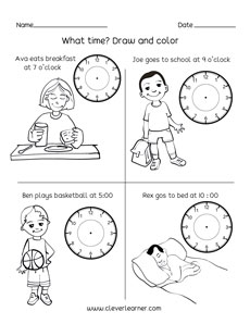 Homeschool time-telling resources