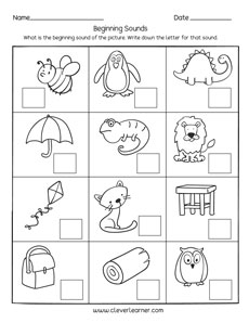 Free beginning sounds printables pdf