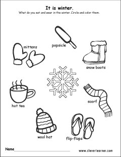 Winter season color activity Winter season color activity